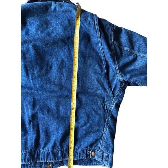 Vintage Carhartt Detroit 80LJ 80’s USA Made Denim Bloody Guts L Trucker Jacket - Picture 8 of 9